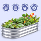 Galvanised Steel Raised Garden Bed | Durable, Modular Design for Organized Planting in Your Outdoor Space