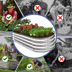 Galvanised Steel Raised Garden Bed | Durable, Modular Design for Organized Planting in Your Outdoor Space