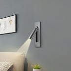 LED Wall Reading Lamp with Switch - Adjustable Light Fixture for Bedroom, Living Room, and Home Office Use