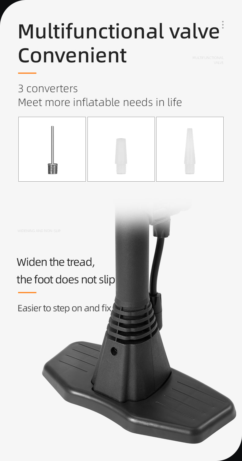 High Pressure Bicycle Floor Pump | 160 PSI, Schrader/Presta Valve & Ergonomic Design for Bikes, Motorcycles & Sports Equipment