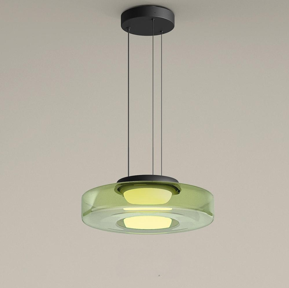 Bauhaus Style Glass Pendant Light Fixture for Modern Home Decor & Kitchen Island Lighting