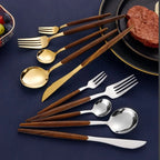 30-Piece Stainless Steel Cutlery Set with Knives, Forks, and Spoons for Dining and Entertaining