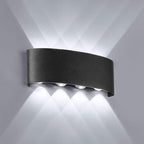 LED Waterproof Outdoor Wall Lamp - Metal Acrylic Up and Down Light Fixture for Garden, Patio & Exterior Use