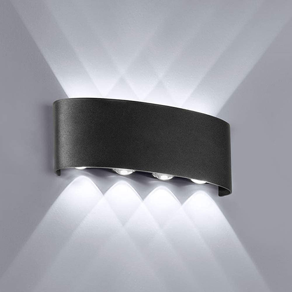 LED Waterproof Outdoor Wall Lamp - Metal Acrylic Up and Down Light Fixture for Garden, Patio & Exterior Use