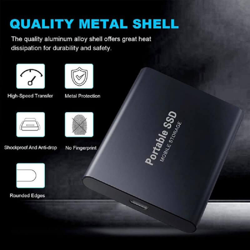 External SSD Hard Drive 1TB to 64TB, High-Speed Storage, Portable Solid State Drive for Data Backup & File Transfer