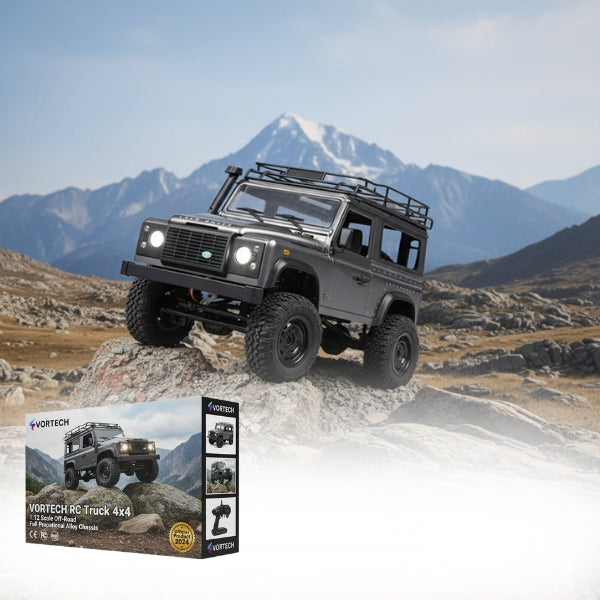 4WD RC Off-Road Truck | 1:12 Scale, Anti-Slip Tires & Proportional Control for All Terrain Adventures