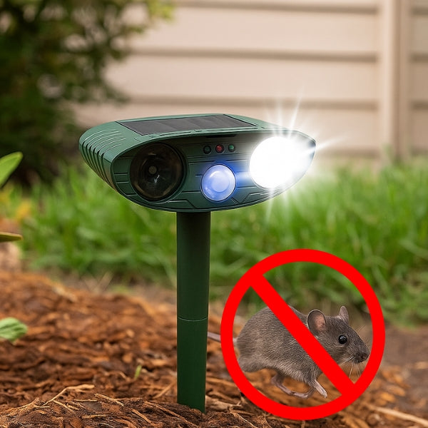 Ultrasonic Outdoor Mouse Repeller | Solar Powered, Waterproof & Eco-Friendly for Garden and Yard Protection