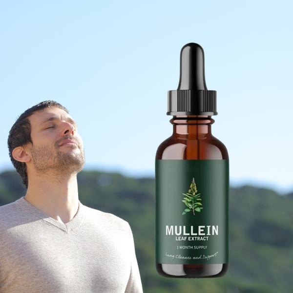 Natural Mullein Extract | Mullein Drops for Lung Detox - Support Lungs & Clear Phlegm with Herbal Power