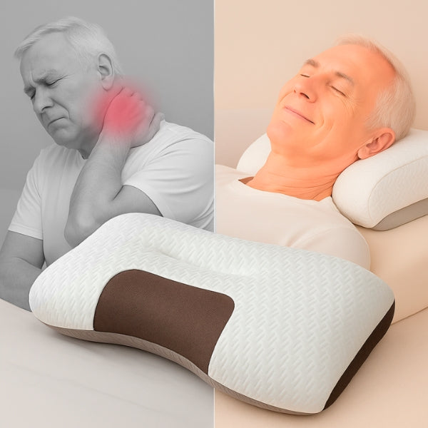 Orthopedic Neck Pillow | Cervical Support for Back & Side Sleepers, Relieves Neck Pain & Stiffness for Restful Sleep