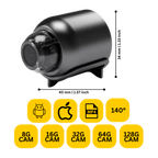 1080P HD Wireless Surveillance Camera | Infrared Night Vision, Wide-Angle View & Remote Access for Home or Office Security