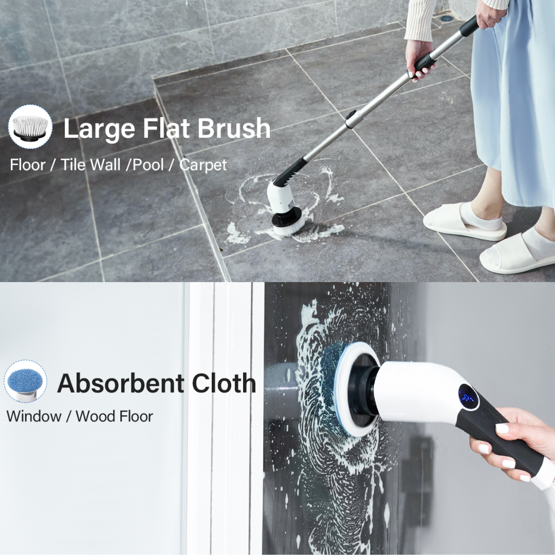 Electric Spin Scrubber – Rechargeable Bathroom & Floor Cleaning Brush