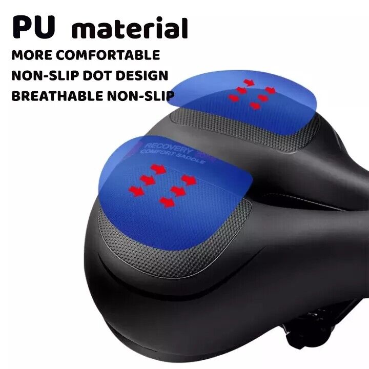 Soft Memory Foam Bicycle Saddle | Waterproof, Non-Slip & Reflective Cushion for Men and Women Cycling