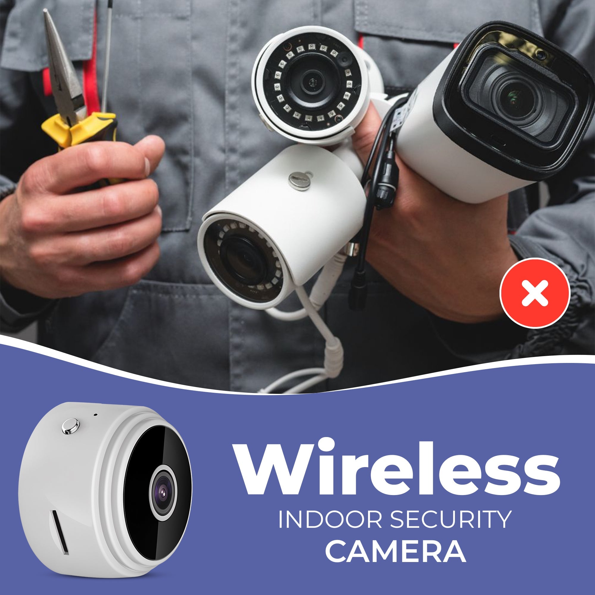 Wireless Indoor Security Camera | 1080P HD, Real-Time Motion Alerts & Ideal for Home Monitoring