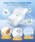Memory Foam Neck Pillow | Ergonomic Support for Neck Pain Relief at Home
