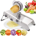 Mandoline Vegetable Slicer | Adjustable Stainless Steel Blades for Quick, Safe & Precise Vegetable Preparation