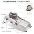 Mandoline Vegetable Slicer | Adjustable Stainless Steel Blades for Quick, Safe & Precise Vegetable Preparation