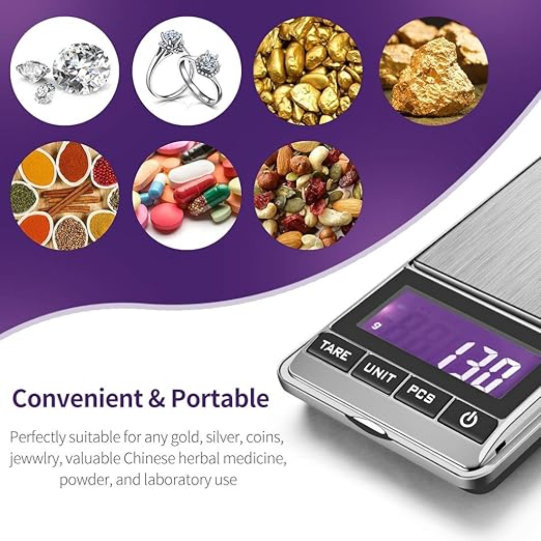 Digital Pocket Scale | Accurate to 0.01g, Compact Design & Ideal for Kitchen, Hobbies, and Jewellery Weighing
