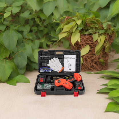 Cordless 6-inch Rechargeable Chainsaw | Lightweight, Hand-Held Design for Tree Trimming & Wood Cutting Tasks