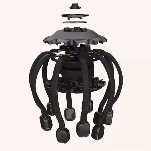 Smart Electric Scalp Massager | 10 Vibrating Heads, Bluetooth & Adjustable Intensity for Stress Relief and Better Sleep