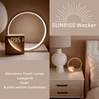 Sunrise Simulation Alarm Clock | Dimmable Touch Lamp & Built-in Charger for a Natural Wake-Up Experience