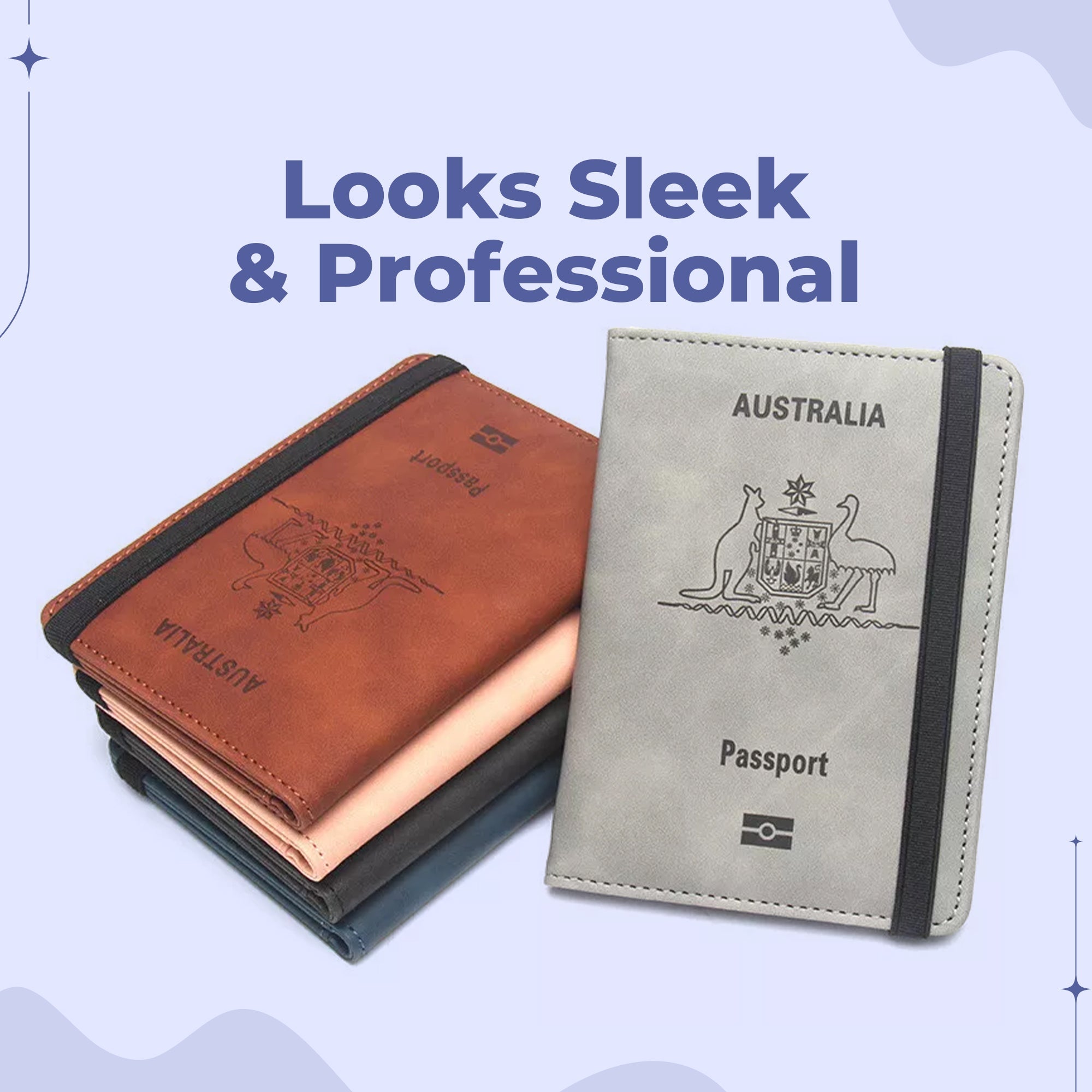 Australian Passport Wallet | Compact, RFID-Blocking Design with Card Slots & Cash Pocket for Efficient Travel Organization