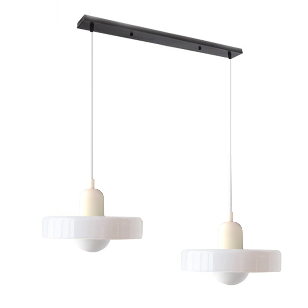LED Glass Pendant Light with 2 Heads - Modern Design for Kitchen Island & Dining Room Lighting