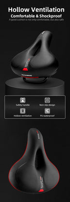 Soft Memory Foam Bicycle Saddle | Waterproof, Non-Slip & Reflective Cushion for Men and Women Cycling