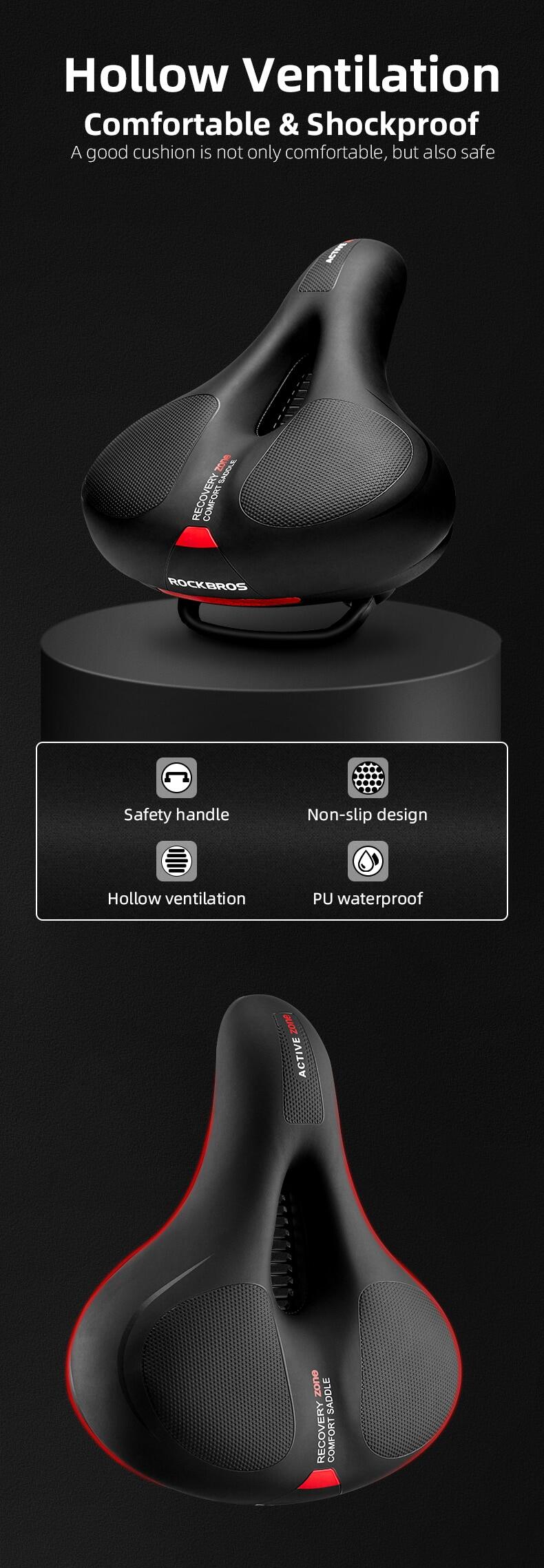 Soft Memory Foam Bicycle Saddle | Waterproof, Non-Slip & Reflective Cushion for Men and Women Cycling