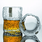 Japanese Himari Whisky Glass Set - Handcrafted Crystal Tumblers for Scotch, Bourbon, and Cocktails - Ideal for Home Bar & Gifting