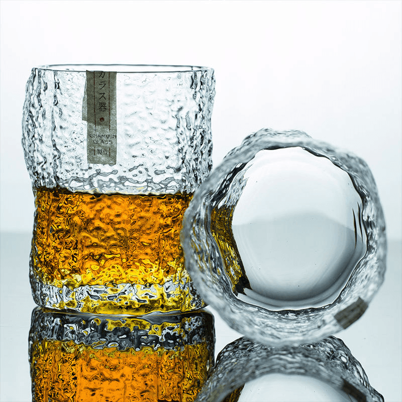 Japanese Himari Whisky Glass Set - Handcrafted Crystal Tumblers for Scotch, Bourbon, and Cocktails - Ideal for Home Bar & Gifting