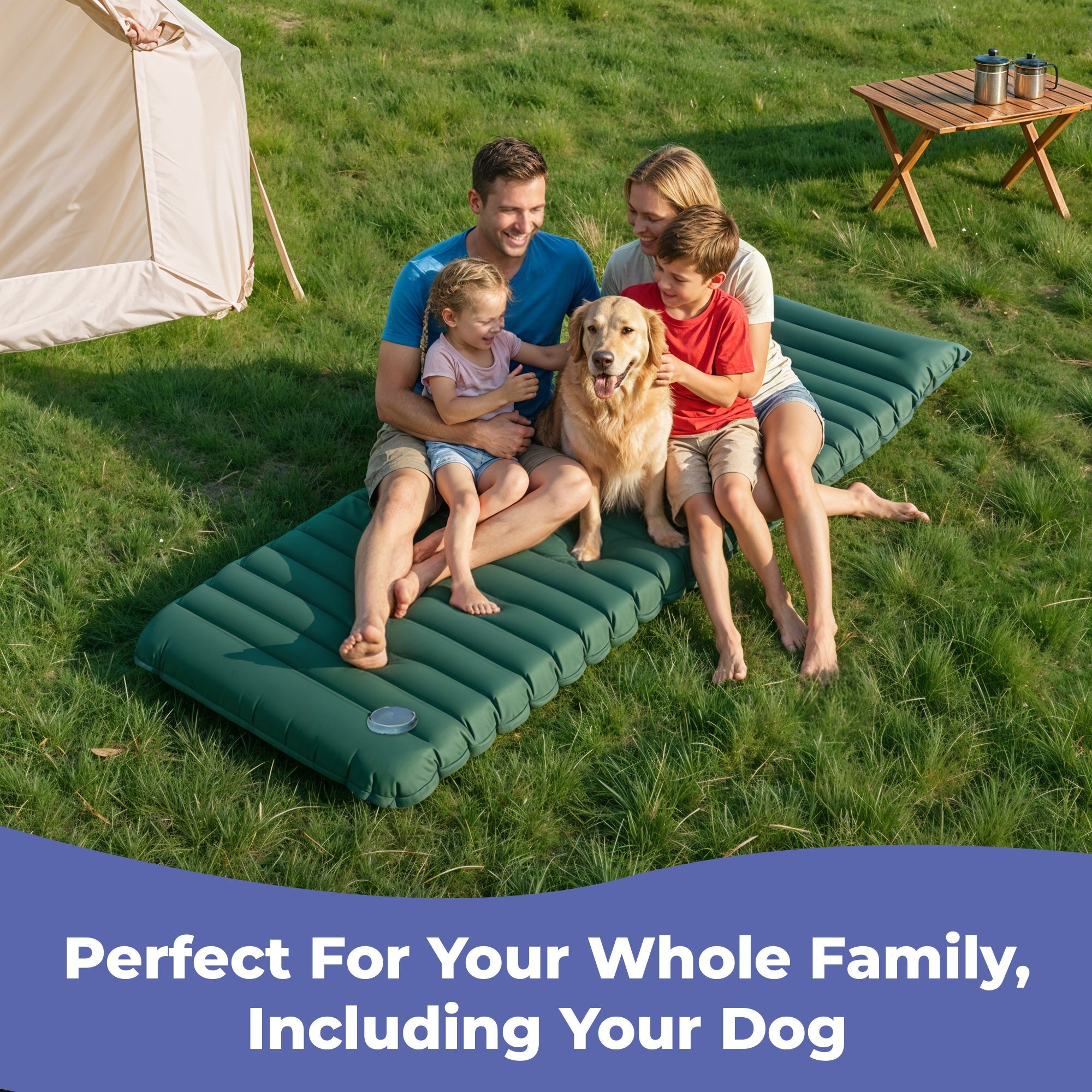 Camping Inflatable Portable Mattress | Lightweight, Built-in Foot Pump & Compact Design for Outdoor Adventures