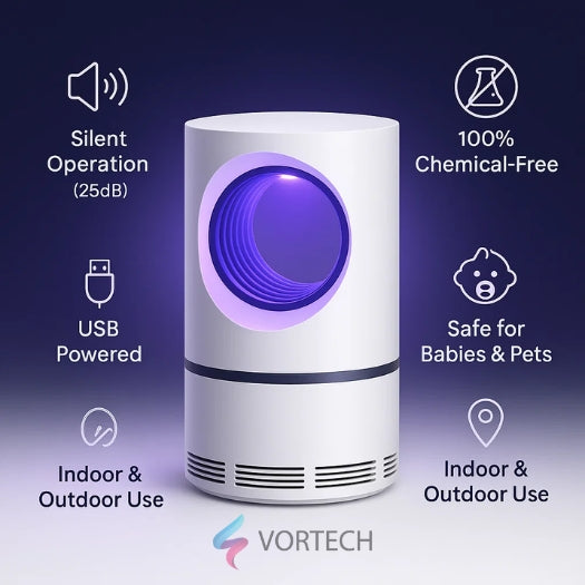 UV Light Insect Trap | Non-Toxic, Waterproof & Effective for Indoor and Outdoor Mosquito and Fly Control