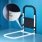 Safety Assist Bed Rail | Durable Carbon Steel Frame & Non-Slip Handle for Elderly Adults and Post-Surgery Support