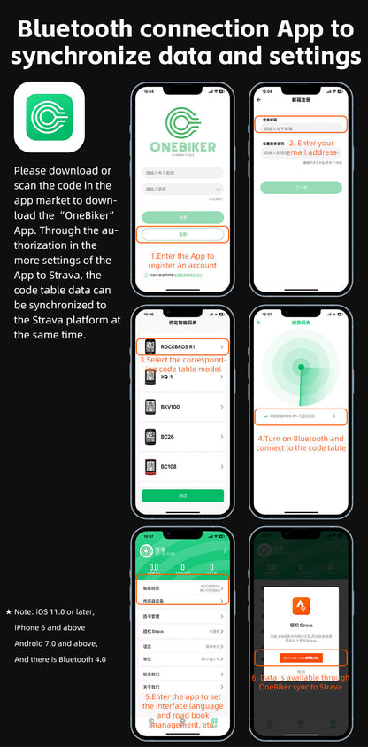 Bike Cycling GPS Computer | Bluetooth Wireless, IPX7 Waterproof & Ideal for Outdoor Adventures