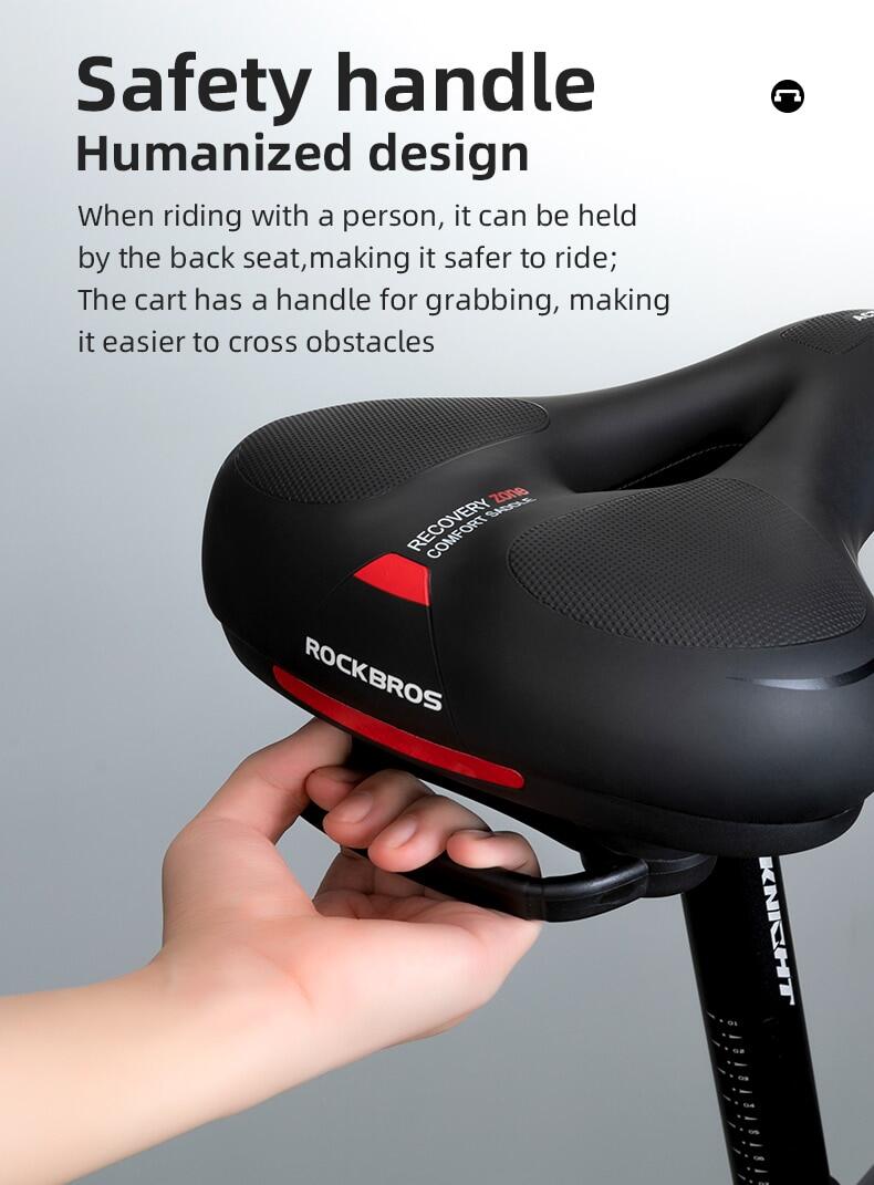 Soft Memory Foam Bicycle Saddle | Waterproof, Non-Slip & Reflective Cushion for Men and Women Cycling