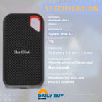 1TB External SSD Hard Drive – Ultra-Fast & Portable Solid State Drive