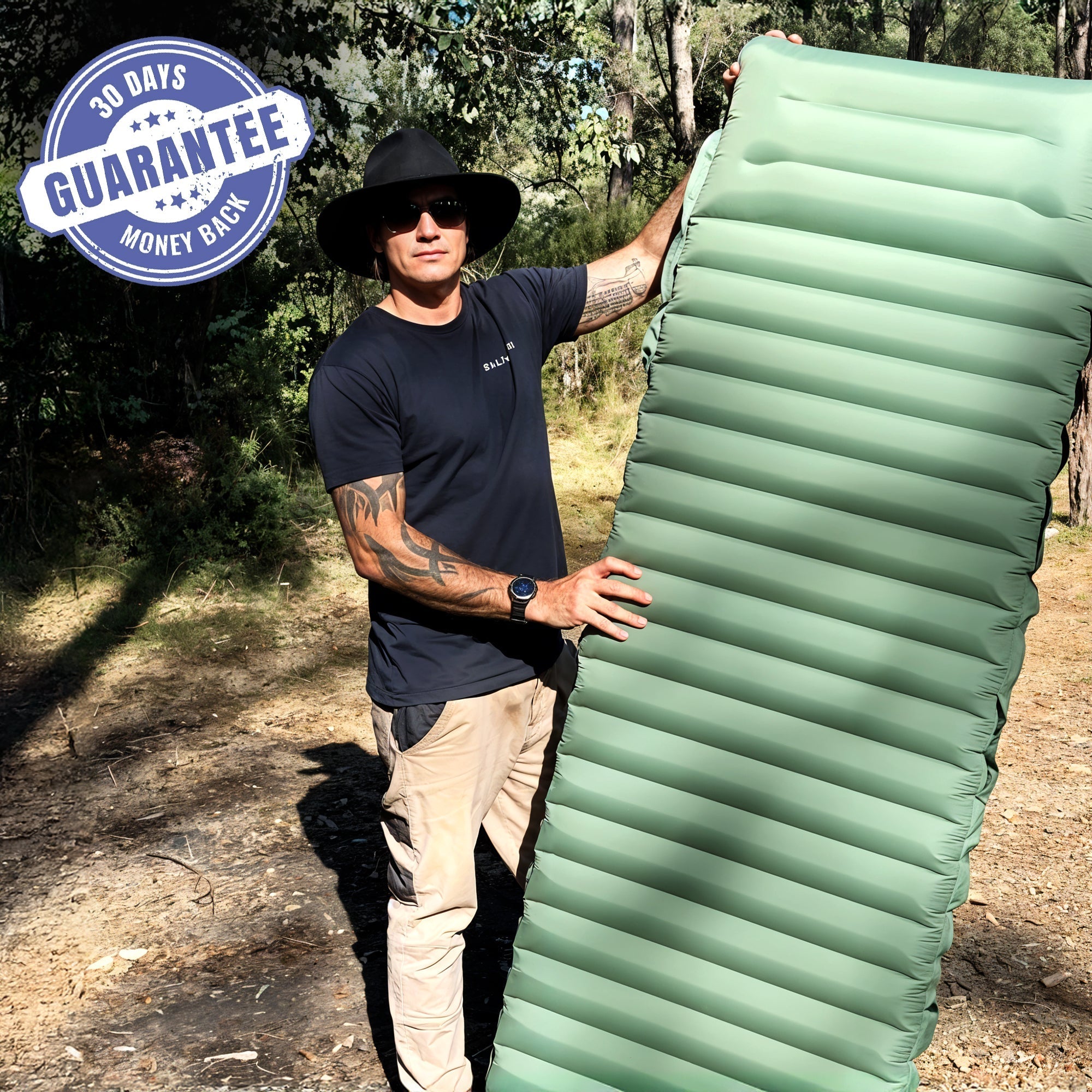 Camping Inflatable Portable Mattress | Lightweight, Built-in Foot Pump & Compact Design for Outdoor Adventures