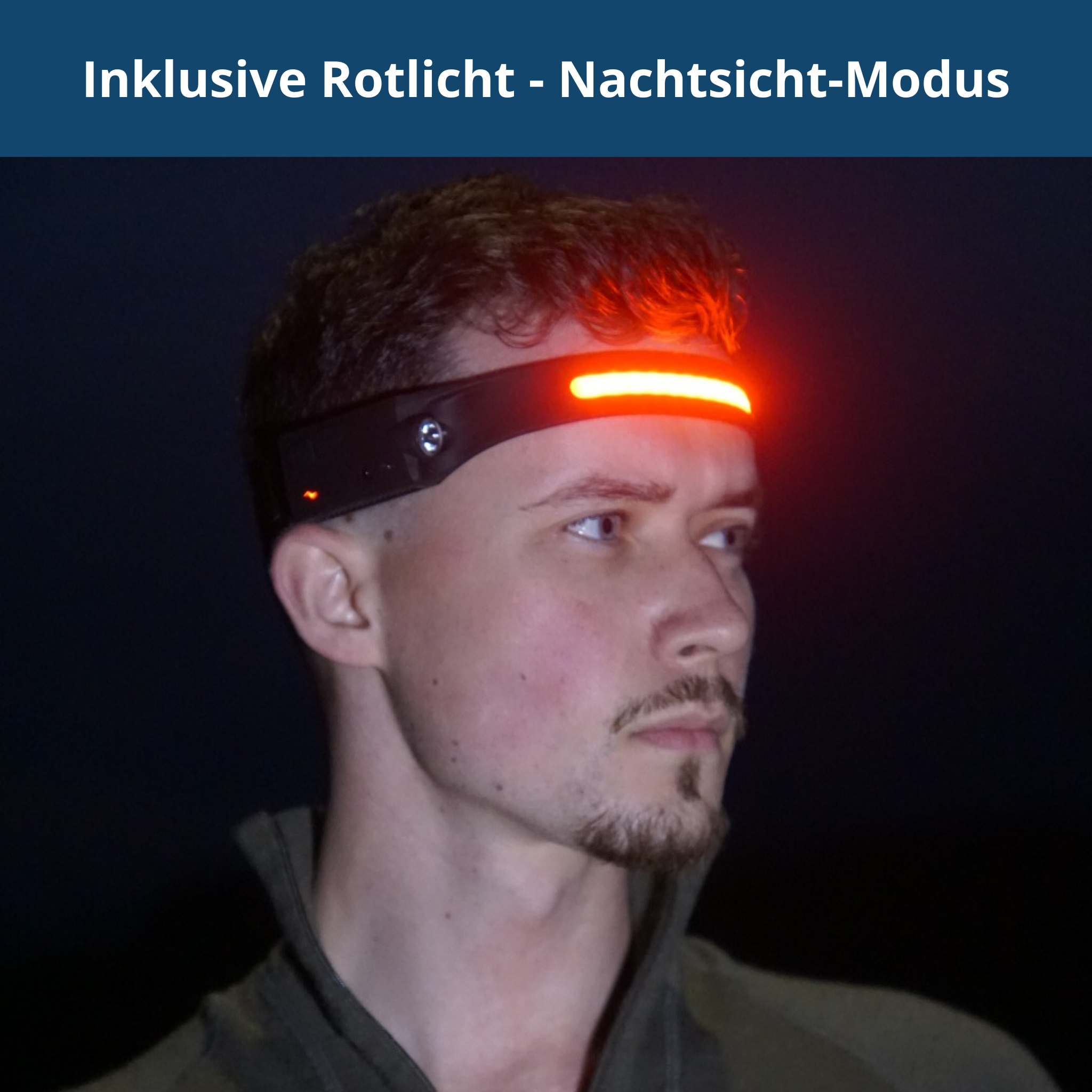 Headlamp | 180° Wide-Angle, Waterproof & Hands-Free for Hiking, Camping & Outdoor Activities