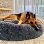 Orthopedic Donut Dog Bed | Plush Faux Fur, Memory Foam & Waterproof for Calming Comfort and Support for All Breeds