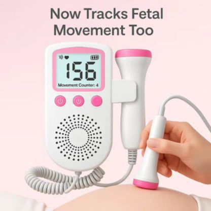 Fetal Doppler Heartbeat Monitor | High-Sensitivity Probe & Clear LCD Display for Expecting Parents