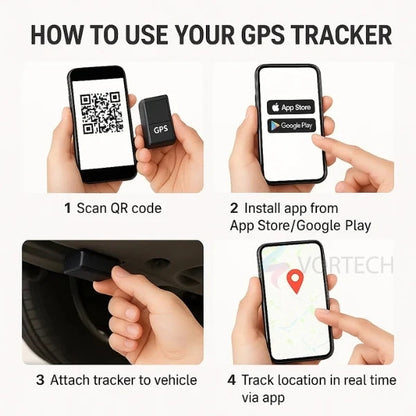 Small GPS Tracker | Magnetic, Waterproof Anti-Theft Locator for Vehicles & Personal Items with Global Tracking