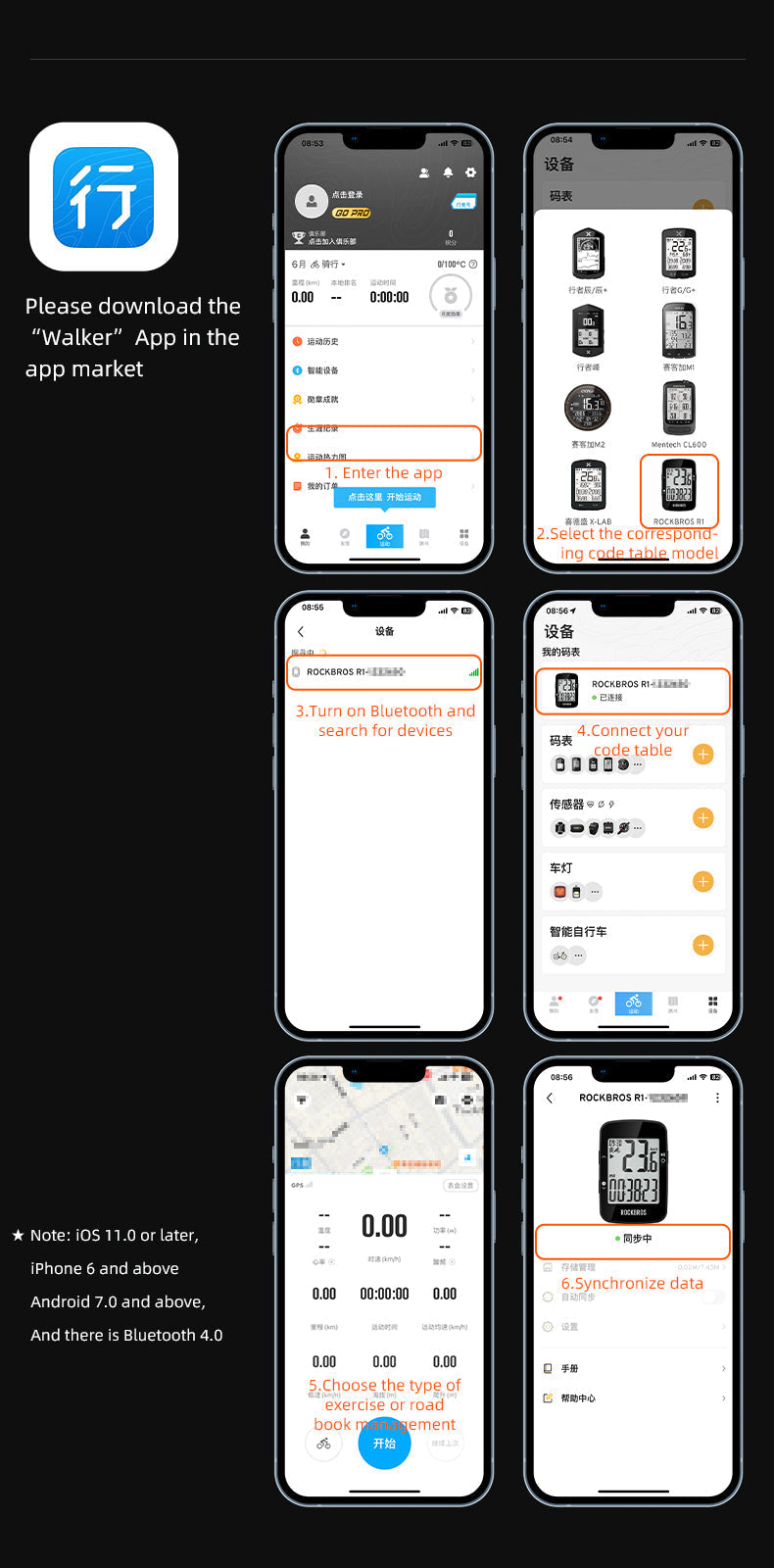 Bike Cycling GPS Computer | Bluetooth Wireless, IPX7 Waterproof & Ideal for Outdoor Adventures