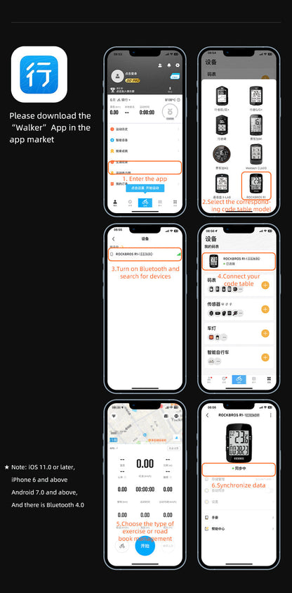 Bike Cycling GPS Computer | Bluetooth Wireless, IPX7 Waterproof & Ideal for Outdoor Adventures