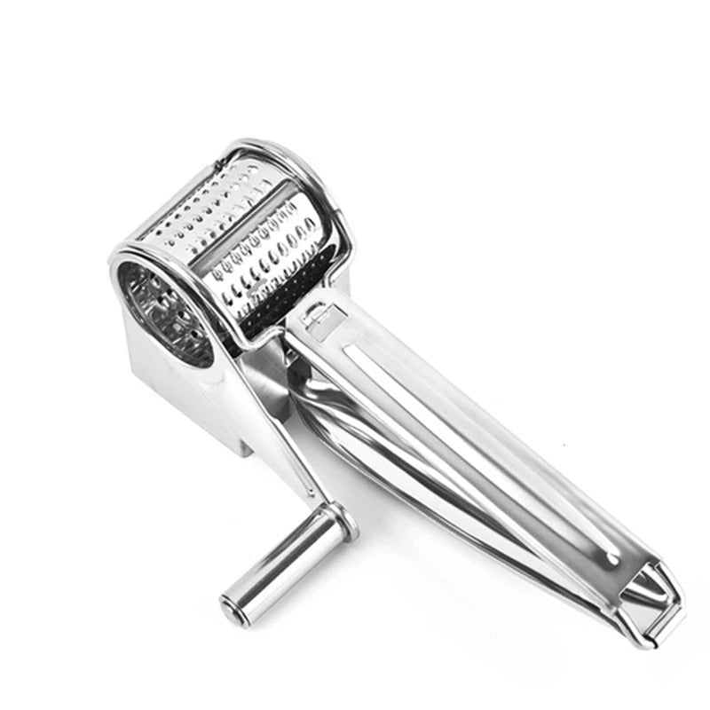 Rotary Cheese Grater | Stainless Steel, Interchangeable Drums & Ideal for Grating Cheese, Vegetables, Nuts and More