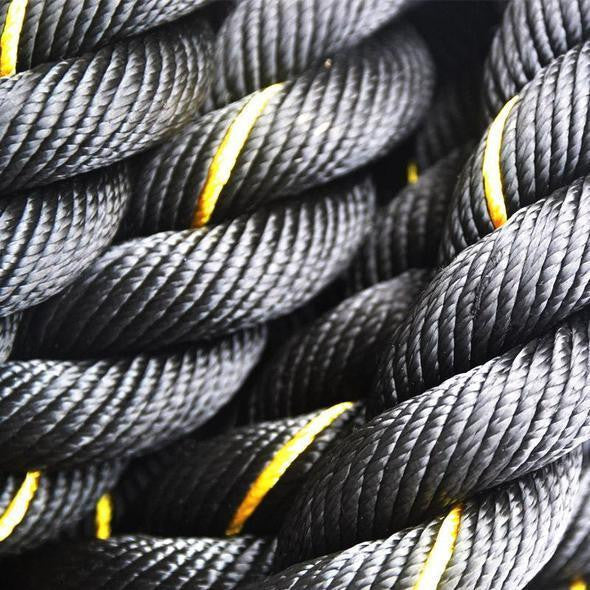 Heavy Exercise Battle Rope | Durable Polyester, 2.5" Thick for Full-Body Workouts and Strength Training