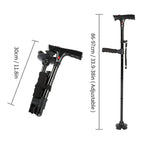Foldable Walking Cane with LED Light | Lightweight, Slip-Resistant Base & Ideal for Seniors and On-the-Go Support