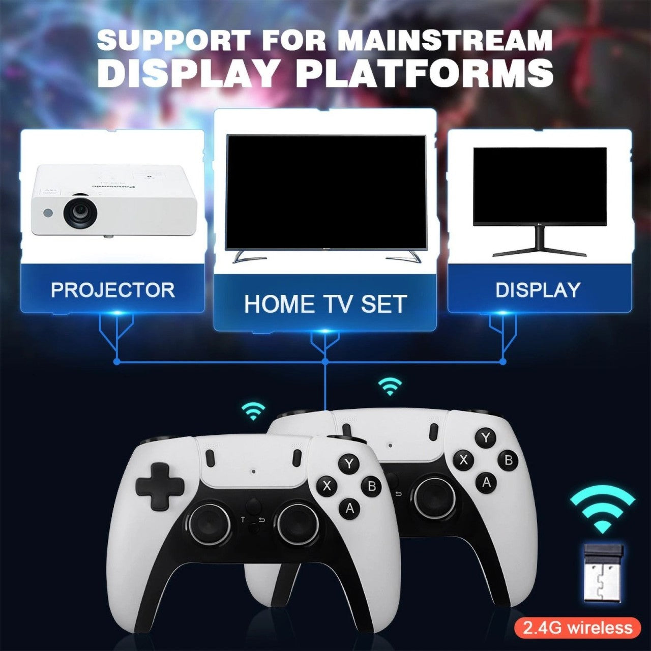 Wireless Retro Gaming Stick | 40,000+ Built-in Games, 4K HDMI Output & Wireless Controller for Nostalgic Gaming Fun