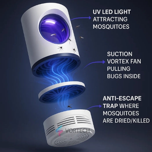 UV Light Insect Trap | Non-Toxic, Waterproof & Effective Mosquito Killer for Indoor and Outdoor Use