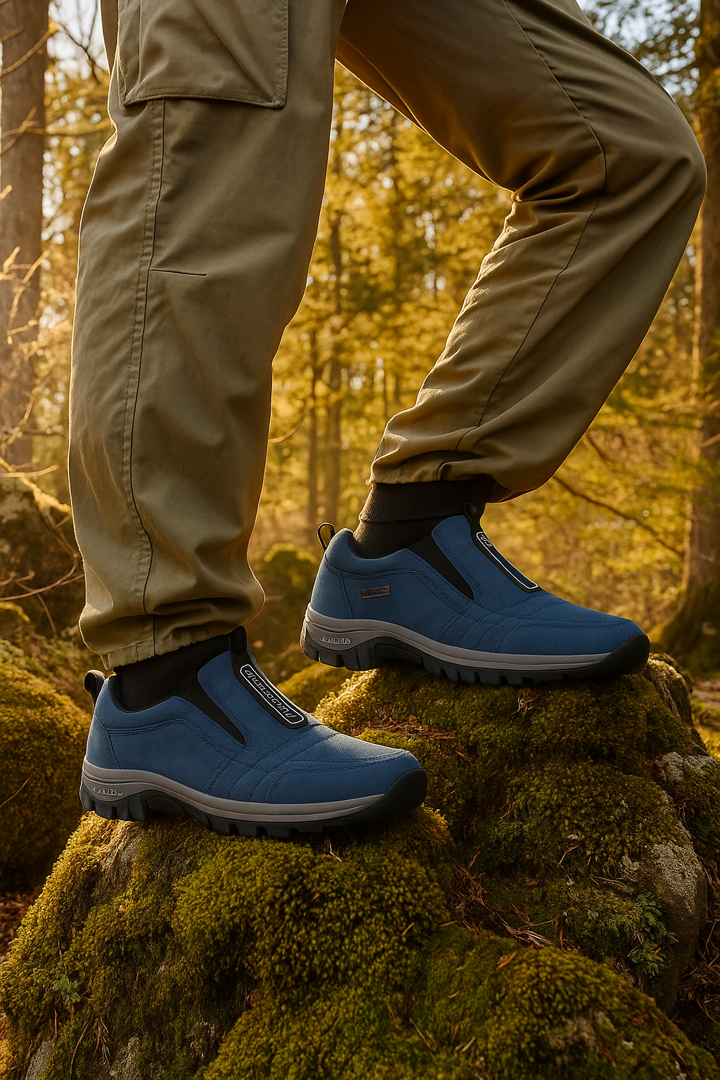 Breathable Suede Winter Hiking Shoes | Durable, Rubber Outsole & Comfortable for Men on Winter Trails