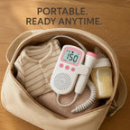 Fetal Doppler Heartbeat Monitor | High-Sensitivity Probe & Clear LCD Display for Expecting Parents